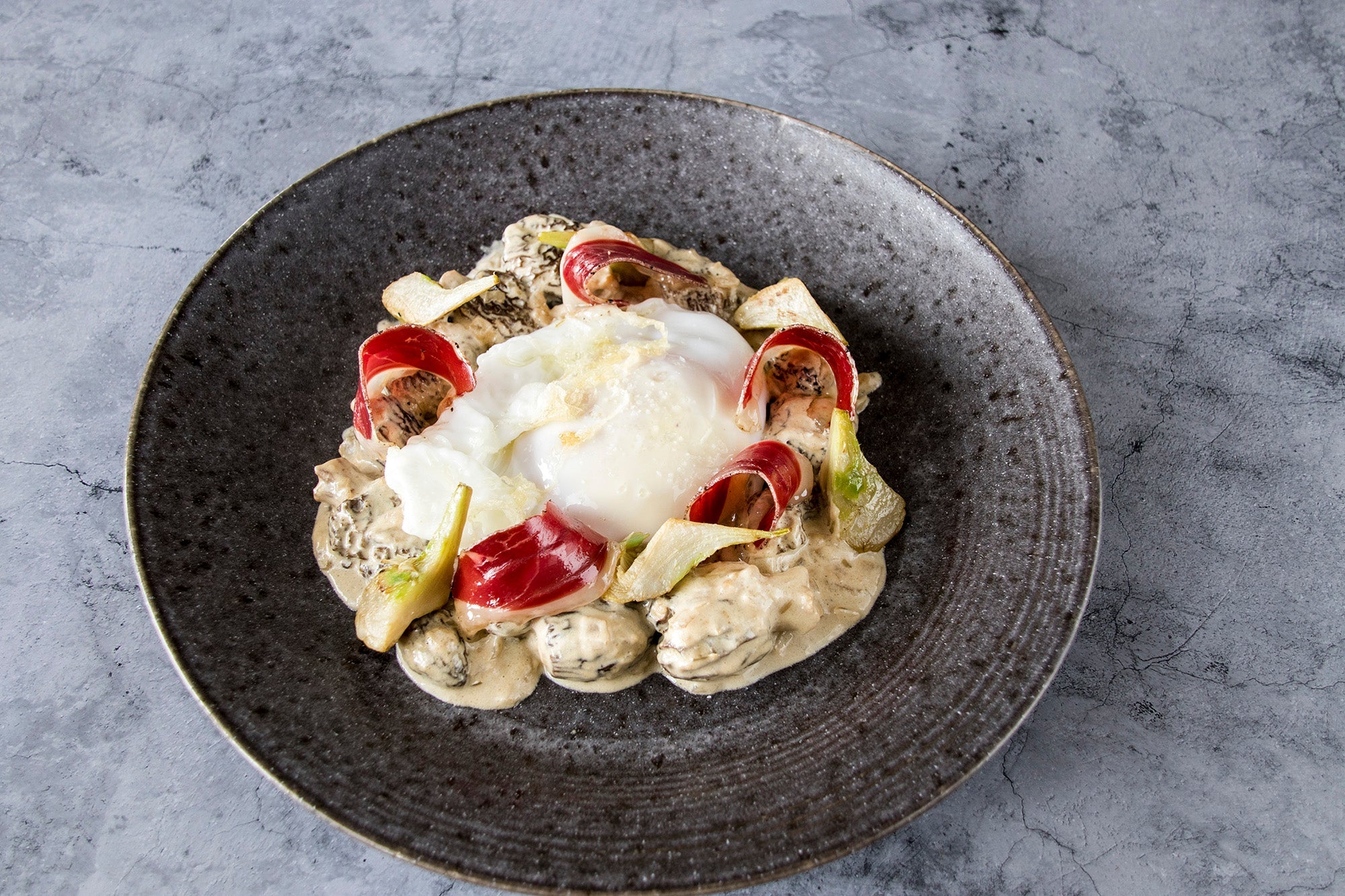 Fried Goose Egg with Morels and Duck Ham | Laumont recipe
 &ndash; LAUMONT UK