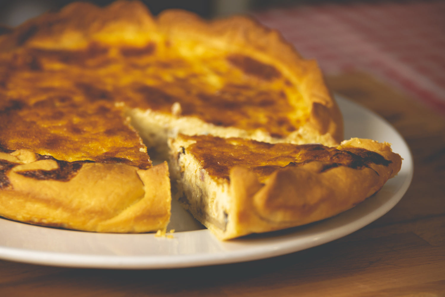 Quiche with Shimejis and Pork Belly