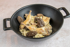 Risotto of morels with quails