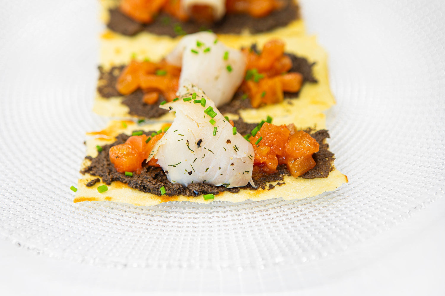 Smoked Cod Canapé with Truffled Olive Spread